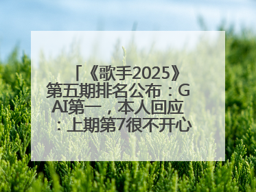 《歌手2025》第五期排名公布：GAI第一，本人回应：上期第7很不开心，在说唱圈我没有输过！卫兰淘汰