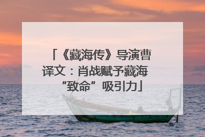 《藏海传》导演曹译文：肖战赋予藏海“致命”吸引力