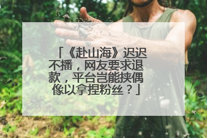 《赴山海》迟迟不播，网友要求退款，平台岂能挟偶像以拿捏粉丝？