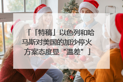 「特稿」以色列和哈马斯对美国的加沙停火方案态度显“温差”
