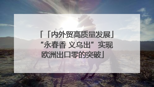 「内外贸高质量发展」“永春香 义乌出”实现欧洲出口零的突破