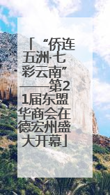 “侨连五洲·七彩云南”——第21届东盟华商会在德宏州盛大开幕