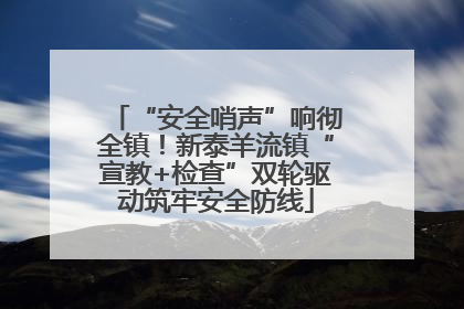 “安全哨声”响彻全镇！新泰羊流镇“宣教+检查”双轮驱动筑牢安全防线
