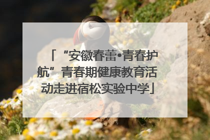 “安徽春蕾•青春护航”青春期健康教育活动走进宿松实验中学