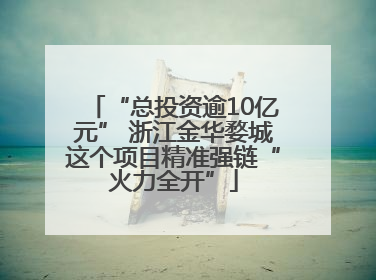 “总投资逾10亿元” 浙江金华婺城这个项目精准强链“火力全开”