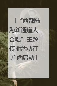 “西部陆海新通道大合唱”主题传播活动在广西启动