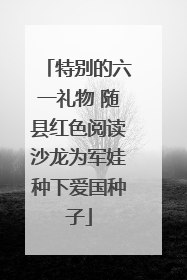 特别的六一礼物 随县红色阅读沙龙为军娃种下爱国种子