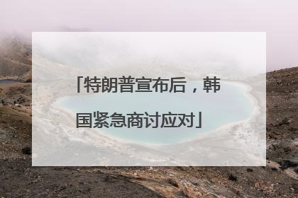 特朗普宣布后,韩国紧急商讨应对