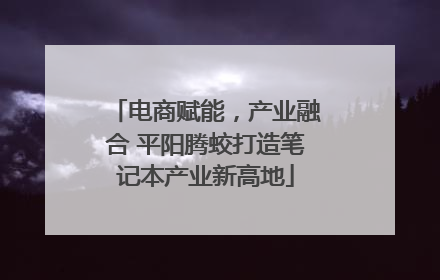 电商赋能，产业融合 平阳腾蛟打造笔记本产业新高地
