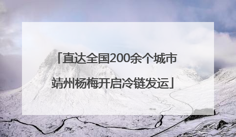 直达全国200余个城市 靖州杨梅开启冷链发运