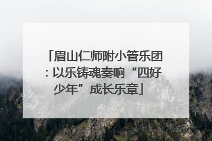 眉山仁师附小管乐团：以乐铸魂奏响“四好少年”成长乐章
