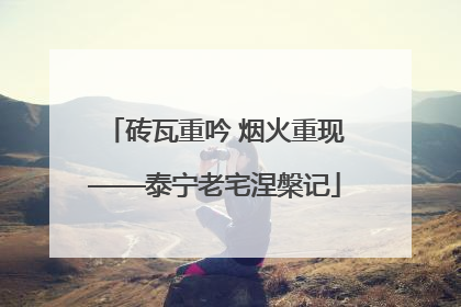 砖瓦重吟 烟火重现——泰宁老宅涅槃记