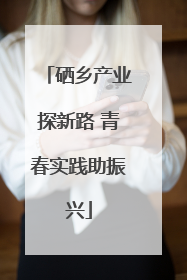 硒乡产业探新路 青春实践助振兴