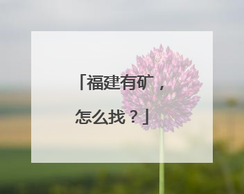 福建有矿，怎么找？