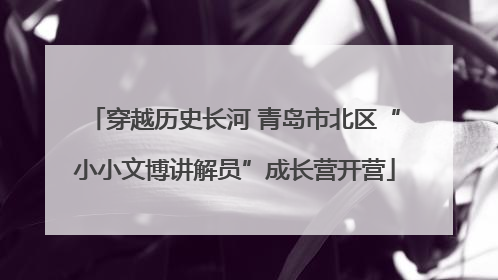 穿越历史长河 青岛市北区“小小文博讲解员”成长营开营