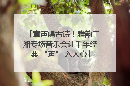 童声唱古诗！雅韵三湘专场音乐会让千年经典 “声” 入人心