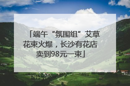 端午“氛围组”艾草花束火爆，长沙有花店卖到98元一束