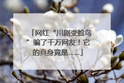 网红“川剧变脸鸟”骗了千万网友！它的真身竟是……