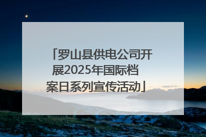 罗山县供电公司开展2025年国际档案日系列宣传活动