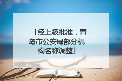 经上级批准，青岛市公安局部分机构名称调整
