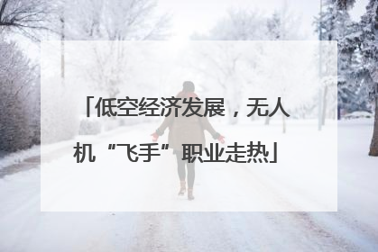 低空经济发展，无人机“飞手”职业走热