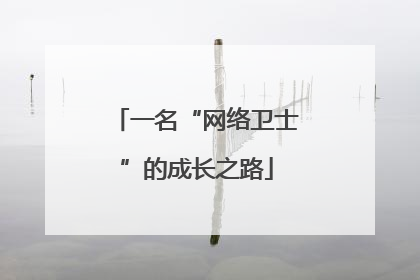 一名“网络卫士”的成长之路