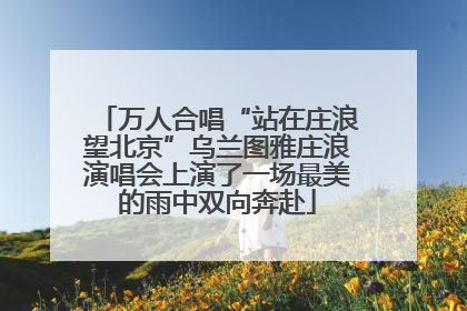 万人合唱“站在庄浪望北京”乌兰图雅庄浪演唱会上演了一场最美的雨中双向奔赴