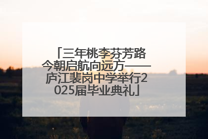 三年桃李芬芳路 今朝启航向远方——庐江裴岗中学举行2025届毕业典礼