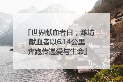 世界献血者日，潍坊献血者以6.14公里奔跑传递爱与生命