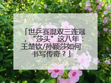 世乒赛混双三连冠，“莎头”这八年：王楚钦/孙颖莎如何书写传奇？