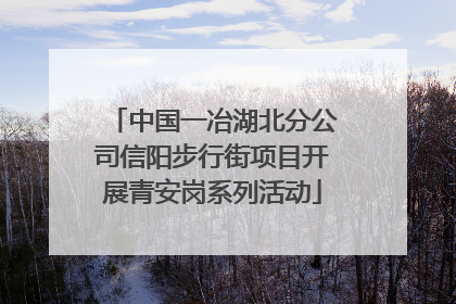 中国一冶湖北分公司信阳步行街项目开展青安岗系列活动