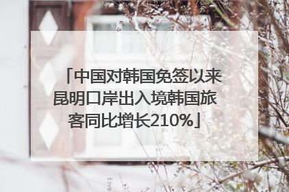 中国对韩国免签以来昆明口岸出入境韩国旅客同比增长210%