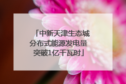中新天津生态城分布式能源发电量突破1亿千瓦时