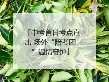 中考首日考点直击 场外“陪考团”温情守护