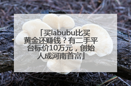 买labubu比买黄金还赚钱？有二手平台标价10万元，创始人成河南首富