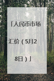 人民币市场汇价（5月28日）