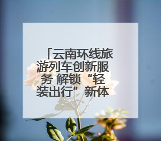 云南环线旅游列车创新服务 解锁“轻装出行”新体验