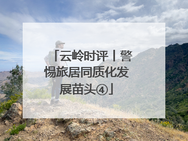 云岭时评丨警惕旅居同质化发展苗头④