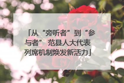 从“旁听者”到“参与者” 范县人大代表列席机制焕发新活力