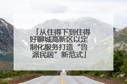 从住得下到住得好聊城高新区以定制化服务打造“鲁派民居”新范式