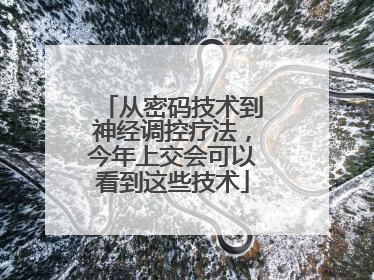 从密码技术到神经调控疗法，今年上交会可以看到这些技术