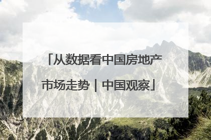 从数据看中国房地产市场走势｜中国观察