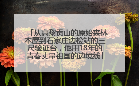 从高黎贡山的原始森林木屋到石家庄边检站的三尺验证台，他用18年的青春丈量祖国的边境线