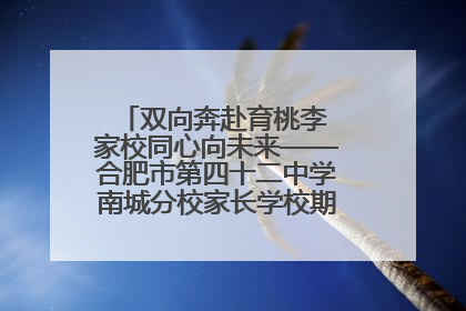 双向奔赴育桃李 家校同心向未来——合肥市第四十二中学南城分校家长学校期末总结会圆满召开