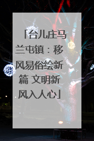 台儿庄马兰屯镇：移风易俗绘新篇 文明新风入人心