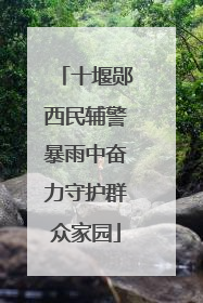 十堰郧西民辅警暴雨中奋力守护群众家园