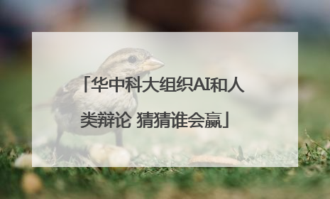华中科大组织AI和人类辩论 猜猜谁会赢