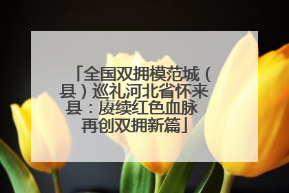全国双拥模范城（县）巡礼河北省怀来县：赓续红色血脉 再创双拥新篇