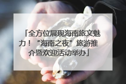 全方位展现海南旅文魅力！“海南之夜”旅游推介暨欢迎活动举办