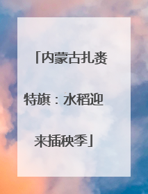 内蒙古扎赉特旗：水稻迎来插秧季
